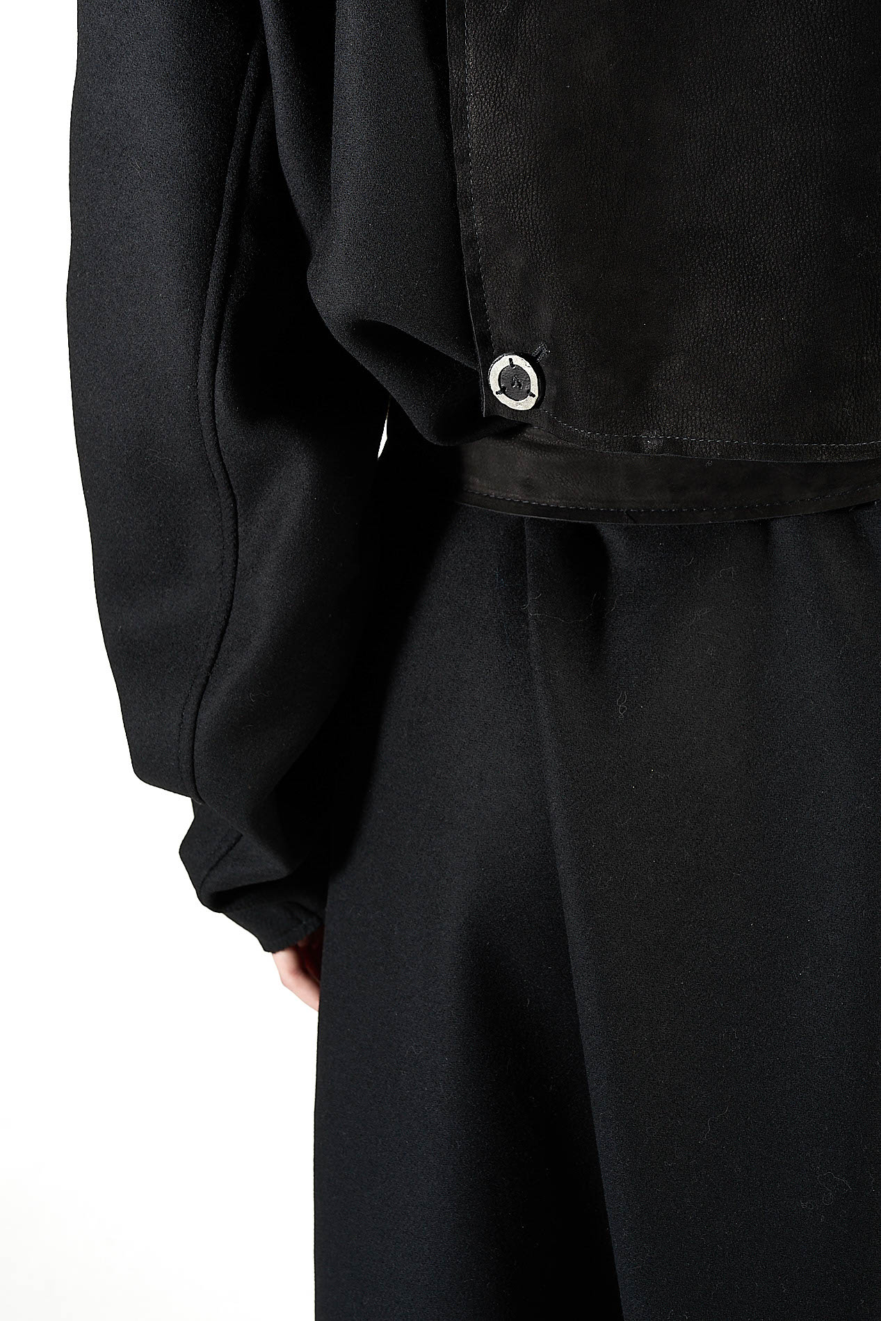 DANIELE BASTA LEATHER AND SILVER JACKET
